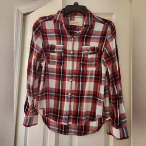 Women's Universal Threads Plaid Button Down Shirt Size Small